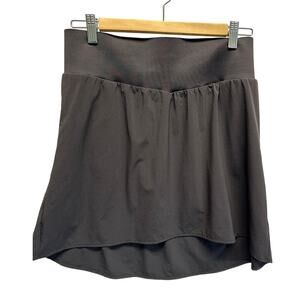 NWOT FLX Urban Commuter Black High Rise Elastic Waist Zip Side Pockets Skirt L‎